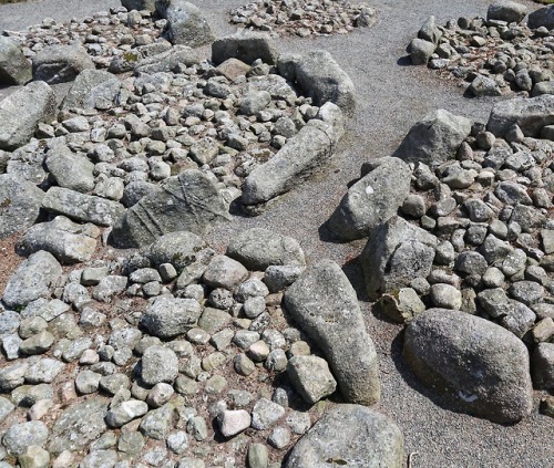 Cullerlie Bronze Age Stone Circle, Aberdeenshire, 19.5.18.A preserved stone circle with a nine small