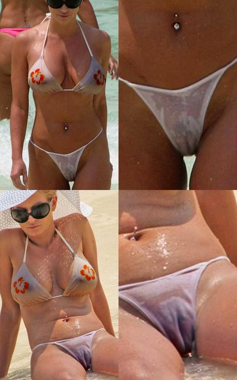 starprivate:  Jessica Simpson in wet seethrough cameltoe and topless boobs  Epic