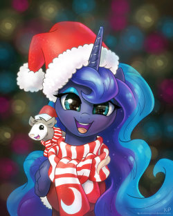 datcatwhatcameback:  elrincondelpony:  Happy Holidays and a Happy New Yearby KP-ShadowSquirrel  Woona!  &lt;3
