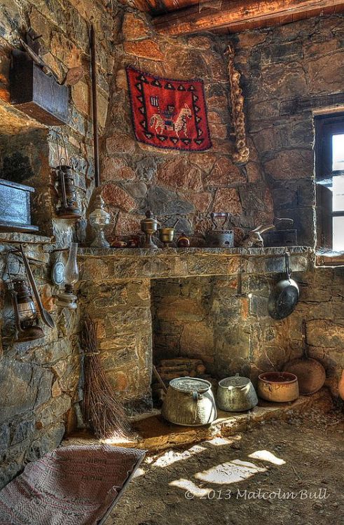 Inside of a traditional Cretan farmhouse - exhibit of the Folklore Museum of Lasithi, Greece | Photo