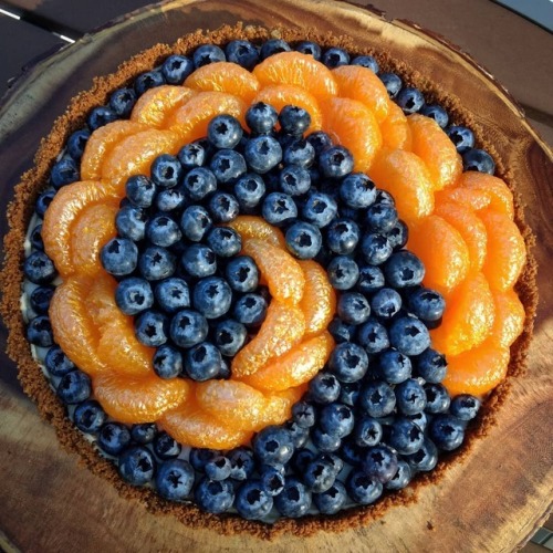 swankydesserts:All ready for the superbowl! I made a mascarpone cheesecake tart with a gingersnap cr