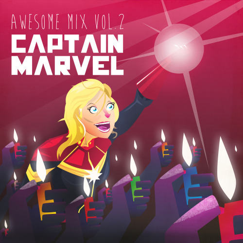 awesome-mixvol2:  Awesome Mix Vol. 2 Presents: Captain Marvel The honour of our inaugural post goes to everyone’s favourite sparkle fisted, high flying, space traveling, ass kicking Avenger, Captain Marvel! Riding high since her rebooted reboot, Captain