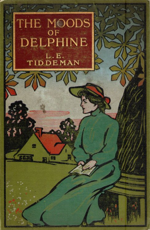 The Moods of Delphine - pictorial cloth book cover c1910