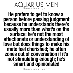 zodiaccity:  What you need to know about Aquarius men. For more zodiac fun facts, click here.