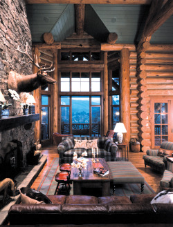 pioneerloghomes:The room with a view. http://www.pioneer-loghomes.com