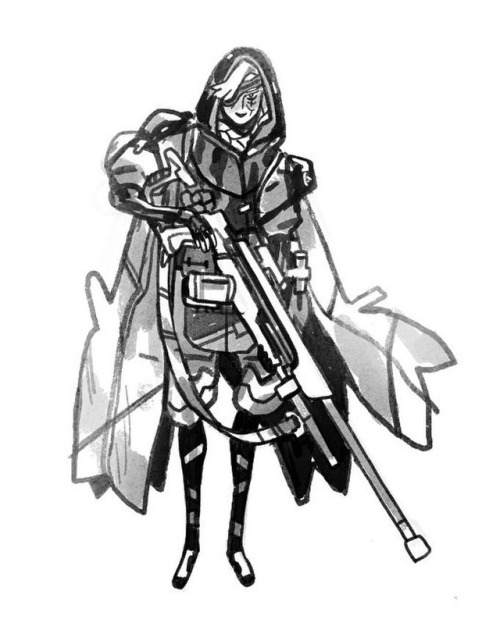 sbosma: Mom I need to kill some people u gotta juice me up #overwatch #fanart #ana