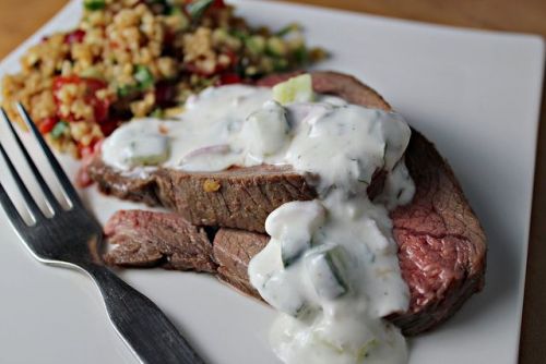 Roast Leg of Lamb w. Tzatziki &amp; Tabbouleh 6 shallots, minced 4 cloves garlic, minced &fr