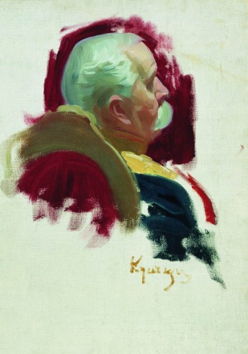 Boris Mikhailovich Kustodiev - Senator P.A. Saburov (study) - 1902