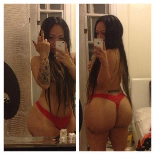 Porn asian-booty:  Mixed thick Asian booty selfshot photos