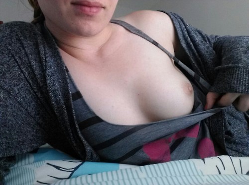 hellolittle-red:  my boob likes to pop out of this shirt. 