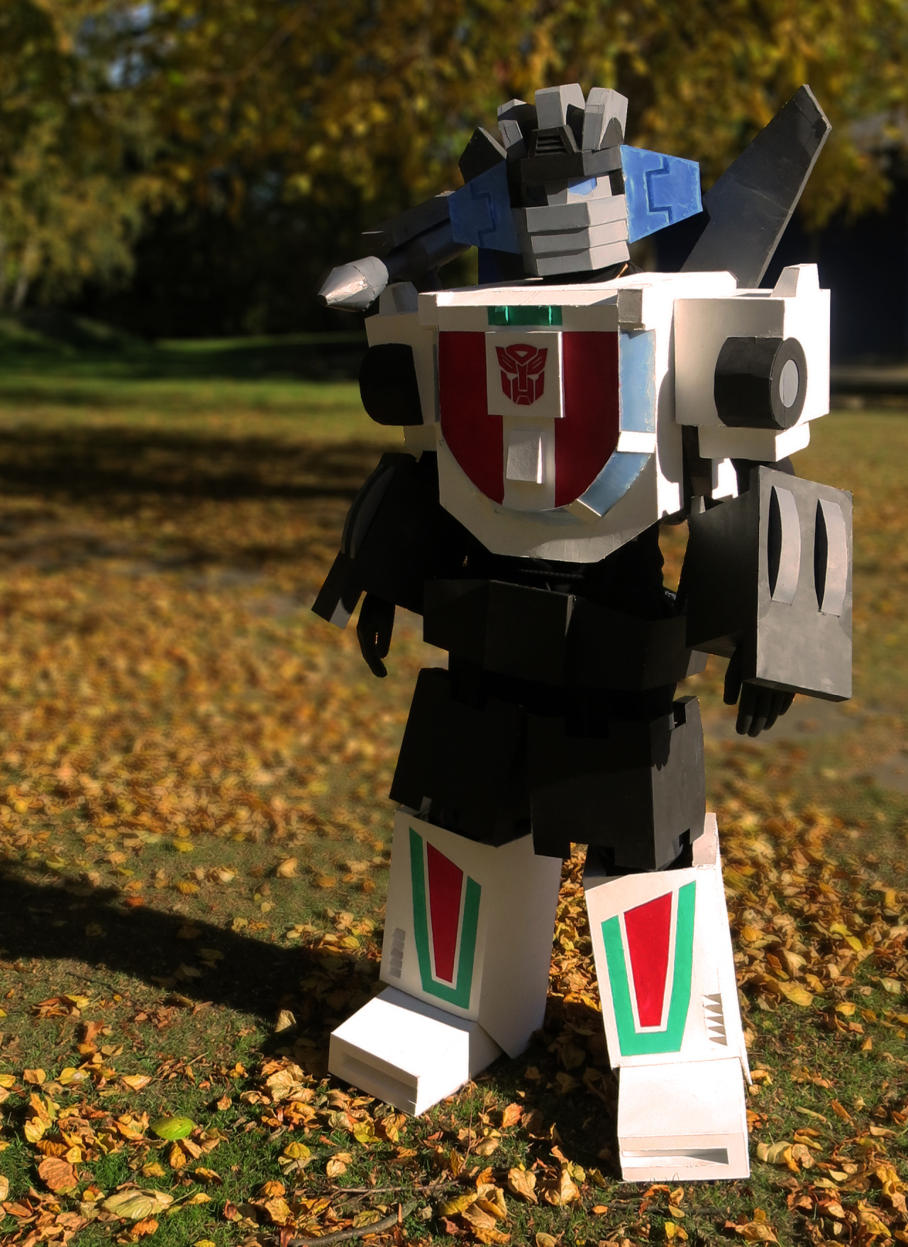 jigget:  My Transformers Wheeljack costume. Took about 2-3 weeks to make. The lamps