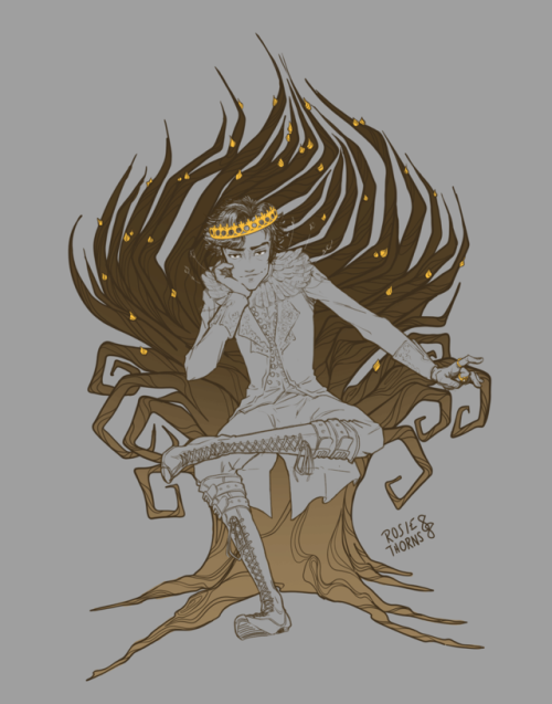 rosiethorns88: Took a lovely break to craft another Cardan doodle on his Throne of Sass. Been wantin