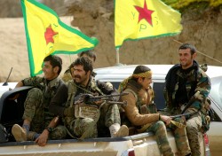 bijikurdistan:  Feb 28Kurdish YPG Freedomfighters after the Victory against ISIS Terrorists in Til Hemis