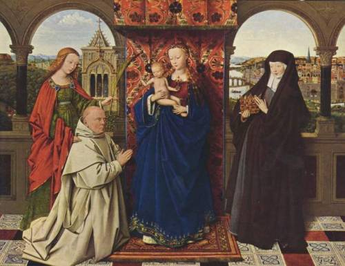 Virgin and Child with Saints and Donor, 1441, Jan van EyckMedium: oil,wood