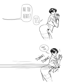 su-kichuya:  My ex-boyfriend gave me this idea ! XD I love stupid Erwin. Please kids, for your safety, don’t try to do that at home. 