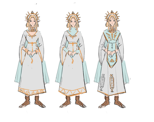 papabay:some more designs for my own Zelda I had on my✨ twitter ✨my take on her ceremonial clothing 