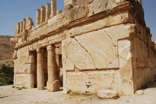 classicalmonuments: Palace of Tobiah  (Qasr al-Abd) Iraq al-amir, Jordan 200 BCE Although littl