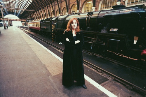 JK Rowling photographed at London King&rsquo;s Cross Railway Station, England, 1999