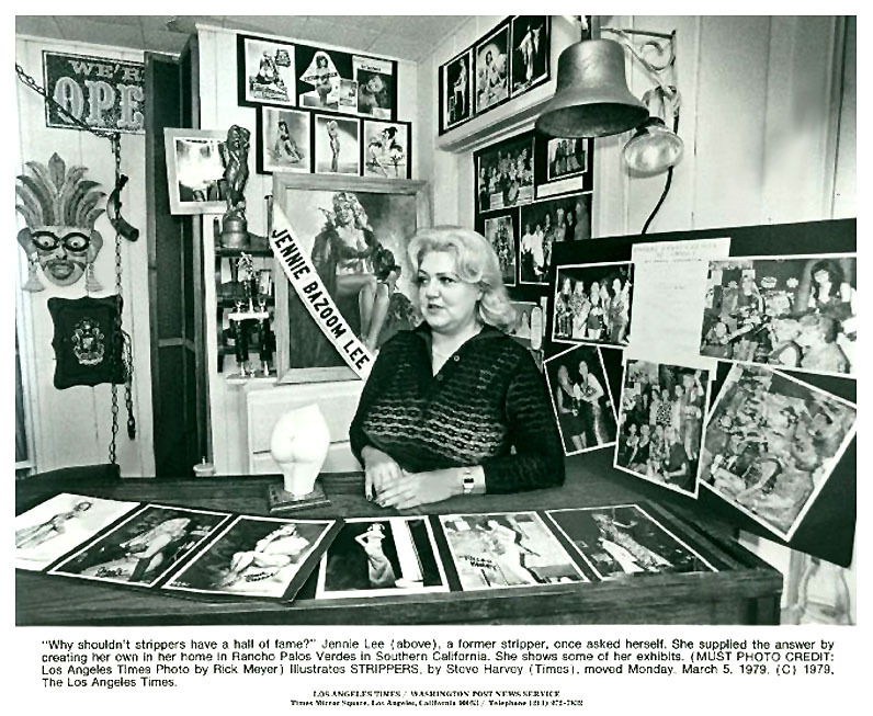 Vintage press photo from March of &lsquo;79 features Jennie Lee posing with just