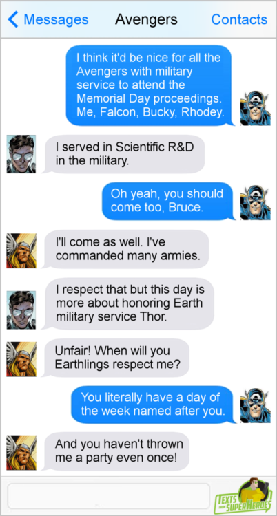 textsfromsuperheroes: Texts From SuperheroesFacebook | Twitter | Patreon