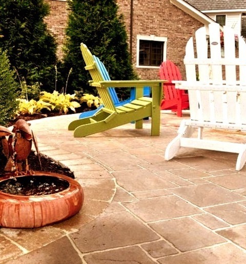 Brick Pavers ChicagoExample Of A Large Classic Backyard Brick Patio Design With A Fire Pit And No Cover