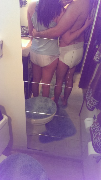 forthediapers: my wife and I diapered up before showering, &amp; the wet diapees.  =P we we
