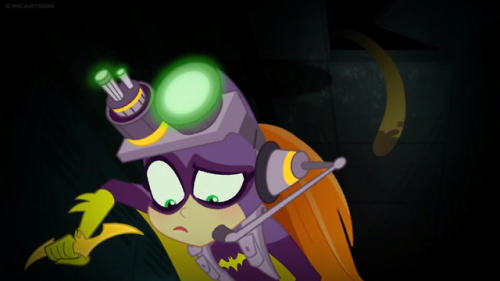 Fully equipped, Batgirl is searching the school for the “monster” and tracking everyone&