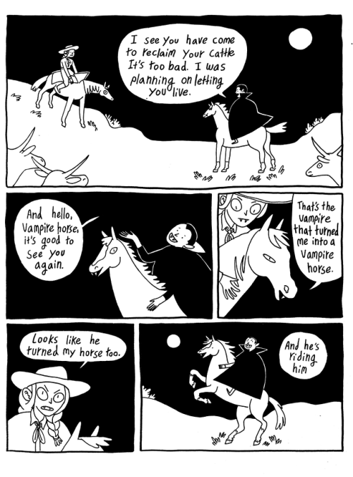 madelinehmcgrane:What’s better than a vampire? What’s better than a horse. A Vampire Horse, of course. I made this comic a few months ago.