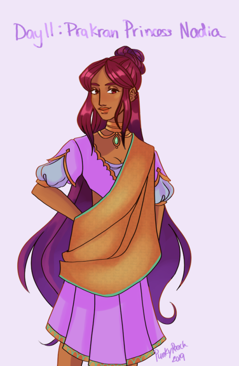 punky-peach:Day 11: Prakran Princess Nadia!This one was a lil difficult for me, ngl!! I’m really not