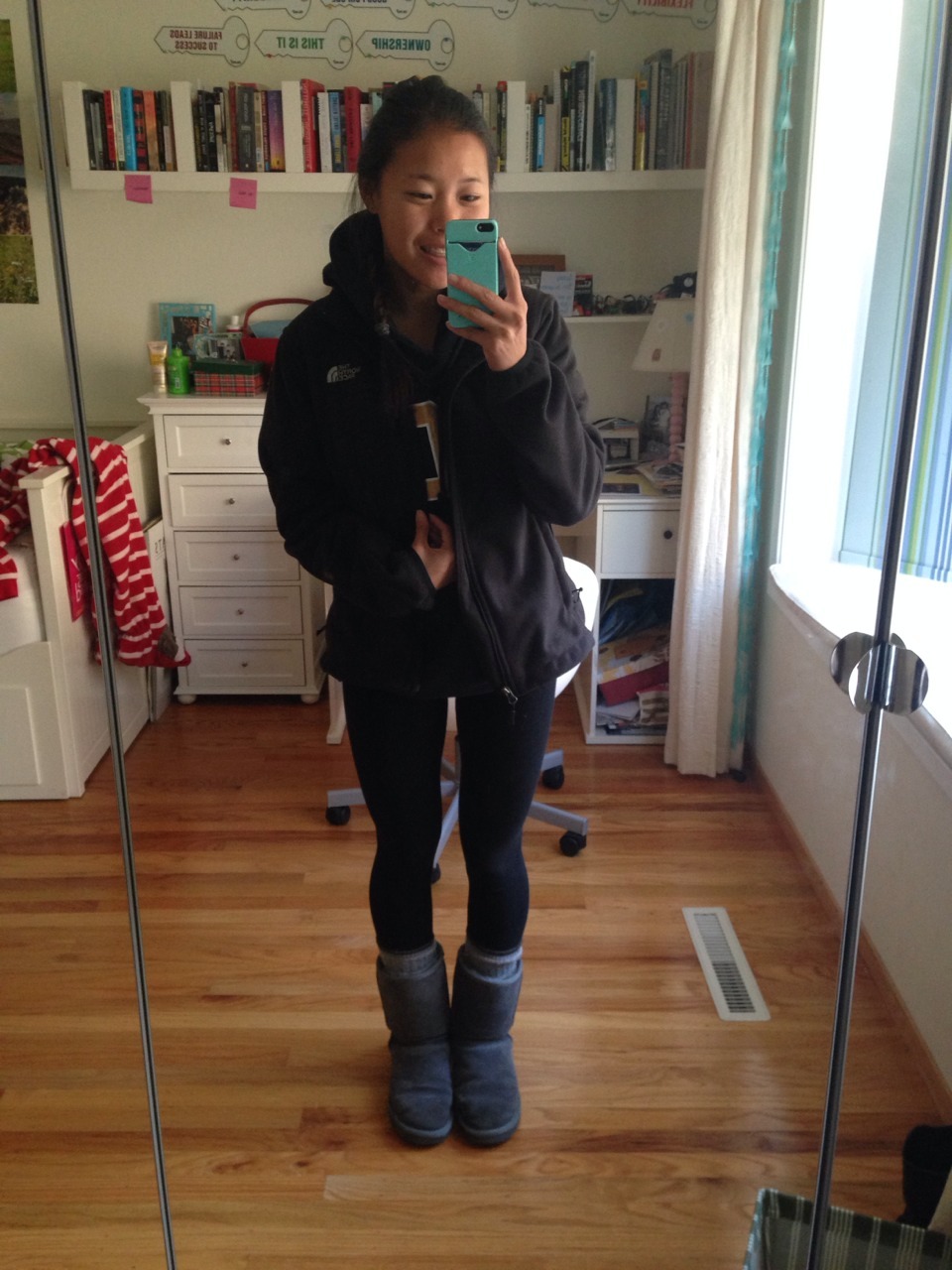 north face basic white girl