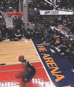 phuckindope:  Vince Carter wins the 2000 Dunk Contest. 
