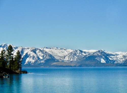 Horizontals XXIII - Snow Covered Sierra Nevada Across Lake Tahoe, Zephyr Cove, Nevada, 2020.