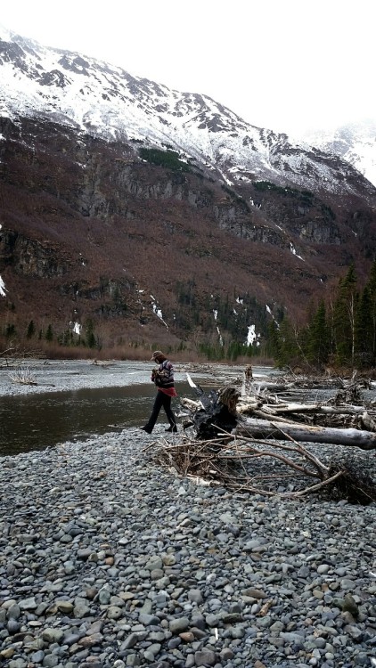 zsandcoffee:  Hiked out to Echo Bend at Crow Pass yesterday. Chilly, but beautiful.