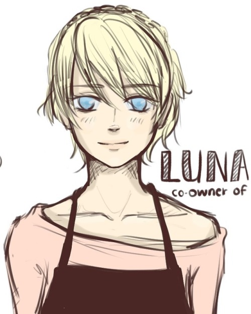 Luna for a cafe au that I have in mind! I’m still working on Gentiana and Noctis.