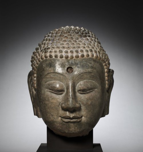 Head of Buddha, c. 570, Cleveland Museum of Art: Chinese ArtAt the Xiangtangshan Buddhist sites in H