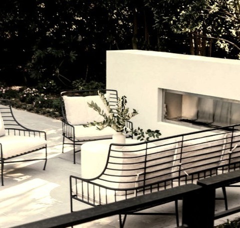 Pool Pool Landscaping Pool Landscaping - Large Modern Backyard Stone And Rectangular Lap Pool Landscaping