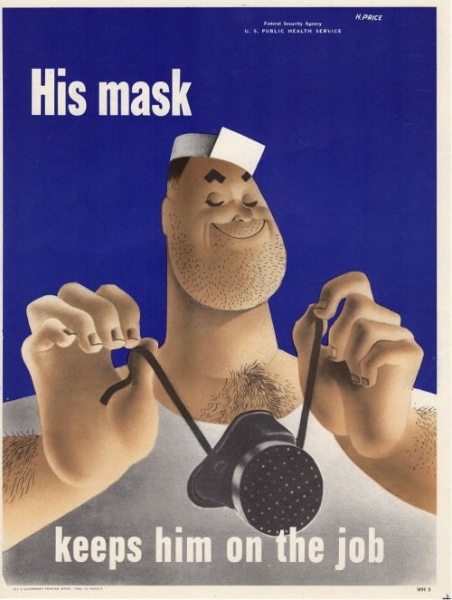 Health campaign poster designed by H. Price for the U.S. Public Health Service, 1942. [x]