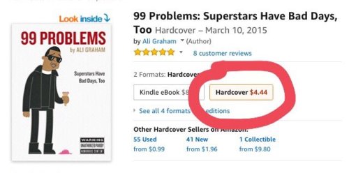 probs99:You can pick up a copy of the 99 PROBLEMS BOOK on @amazon for $4.44!