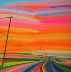 riicequeen:  culturenlifestyle:  Grant Haffner Breaks Into His Brightest Tints To Paint Incredible Neon Sunsets And Landscape Artist Grant Haffner spent a childhood on Long Beach in Sag Harbor, N.Y., travelling free on the roads, scouring the beaches