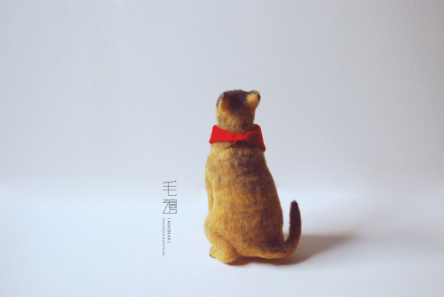  ▋Mixed Breed Dog ( custom-made order )Sculpture approximately 9.5 x 12 x 18 cm （ including the tail