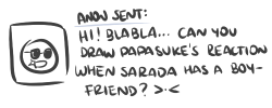 sookashira:  Sarada’s boyfriend: Requested by anon. (x) 