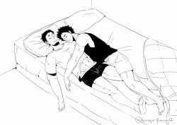 bingu-fanart:  sleeping habits 