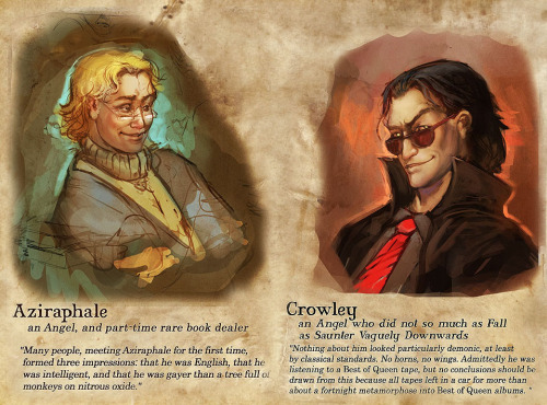 miskatonicwhaler:  Aziraphale and Crowley | Supernaturals | Humans by juliedillon
