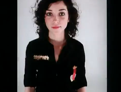 virginalvalour:  Annie Clark in “The Fragile Army” by The Polyphonic Spree (x)