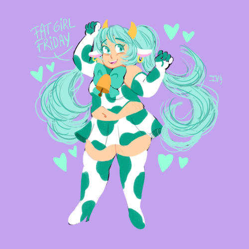 orquidialgbt: did anybody ask for fat cowgirl miku ? no ? ah ok  I did