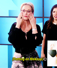 beablazemydearmockingjay:   Meryl Streep playing ‘Heads Up!’ on Ellen  Where
