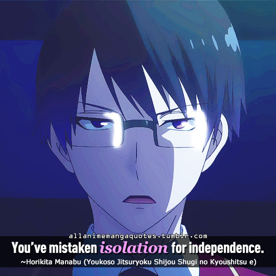 Anime: Youkoso Jitsuryoku Shijou - Tem uma frase no anime