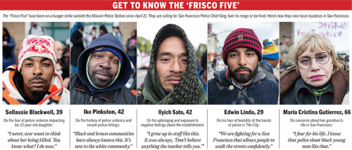 sacredarch:‘Frisco Five’ on hunger strike to protest SF police brutality