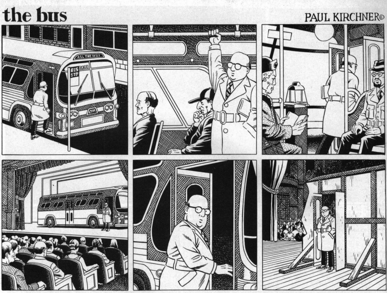 theillustratedarchives: Assorted strips from The Bus, by Paul Kirchner. omg there’s