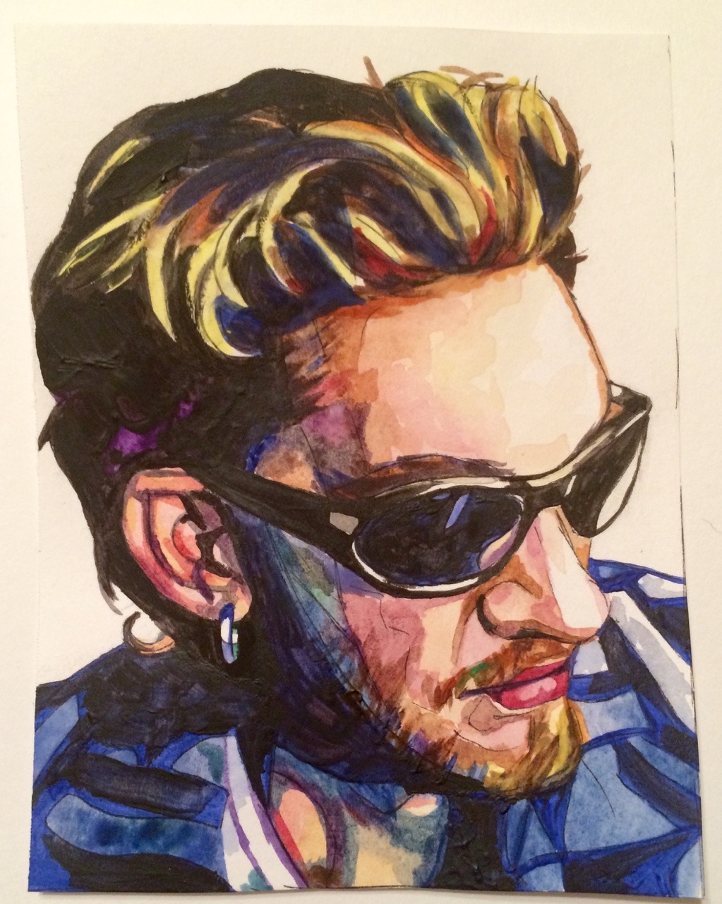 baileywog:  Also here are some small drawings of Layne Staley that I did for a friend